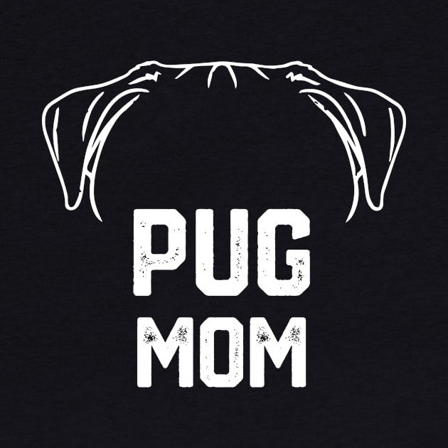 funny pug mom by spantshirt